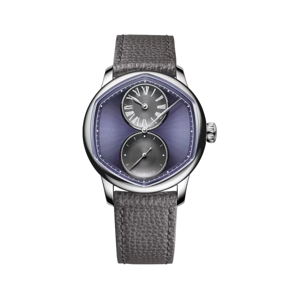 Louis Erard Régulateur x Cédric Johner Mauve 39mm - Purple on Leather Strap 85249AA02.BVA153 39 mm kol saati
