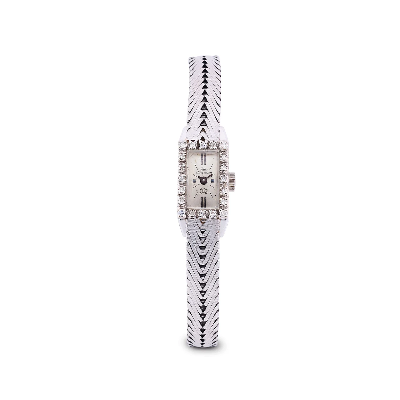 Jules Jürgensen JULES JÜRGENSEN, REF. 677705, 14K WHITE GOLD AND DIAMONDS kol saati