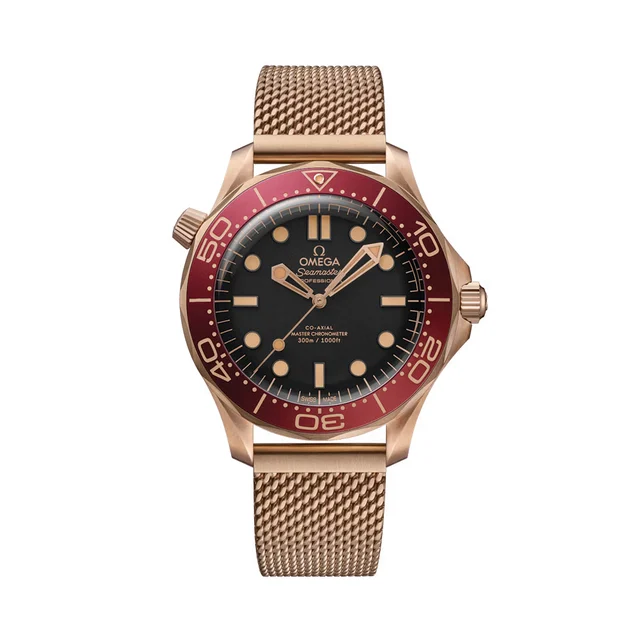 OMEGA Seamaster Diver 300M Bronze Gold 42mm - Black on Bracelet O21090422001003 kol saati