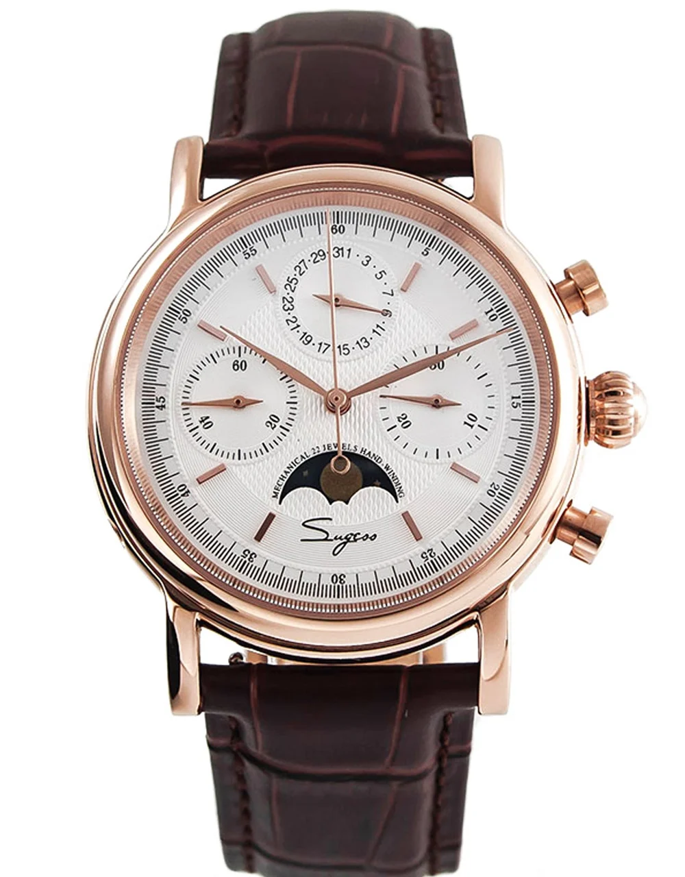 Sugess MoonPhase SU1908GW 40 mm kol saati