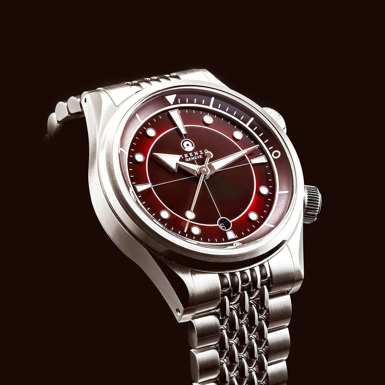 Direnzo DRZ 05 Solaris red date 39 mm kol saati