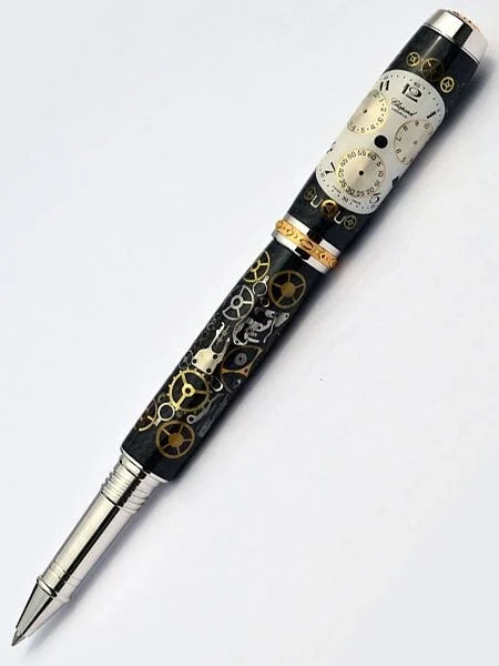 Pen Artisan Crafted Collectable made with a Chopard dial and assorted gears, cogs, screws and bridges #WPP501RB kol saati