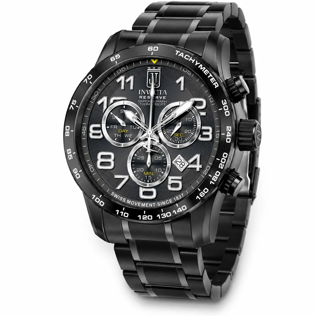 Invicta Vantore Swiss Ronda Z60 Caliber Watch - 48mm, Black (51264) 48 mm kol saati