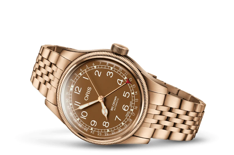 Oris Big Crown Bronze Pointer Date 01 754 7741 3166-07 8 20 01 40 mm kol saati