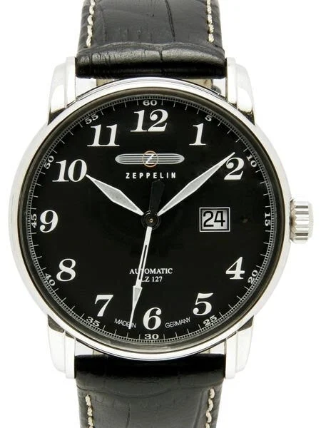 Graf Zeppelin Swiss ETA Automatic, Big Date Watch with Sapphire Crystal #7652-2 kol saati