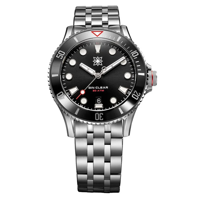 Second Hour Gin Clear Mk3 Watch with Black Dial #SEC-HOU-24 kol saati