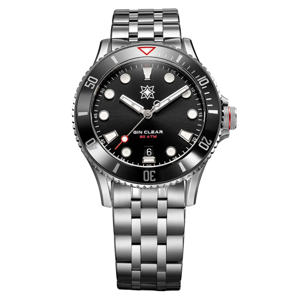 Second Hour Gin Clear Mk3 Watch with Black Dial #SEC-HOU-24 kol saati