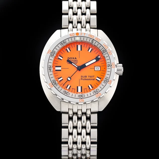 Doxa Sub 750T Professional Chronometer Orange Dial 210009N30252 kol saati