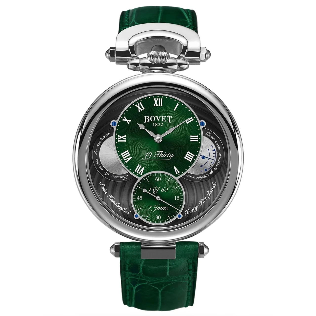 Bovet Great Guilloché Green Steel NTS0041 kol saati