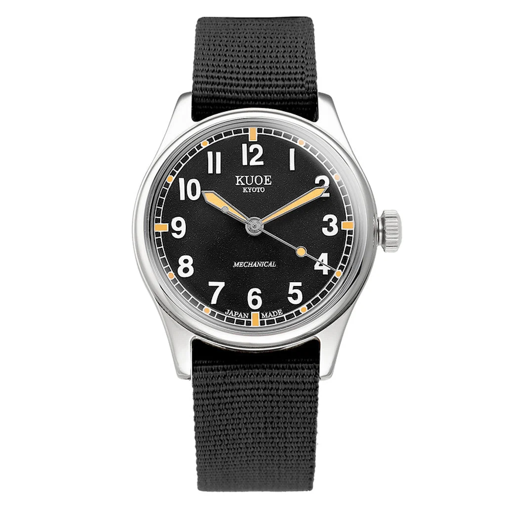 Kuoe Old Smith 90-002 Automatic 38mm Watch with Black Dial #OS90002-ND-BK-LARGE 38 mm kol saati