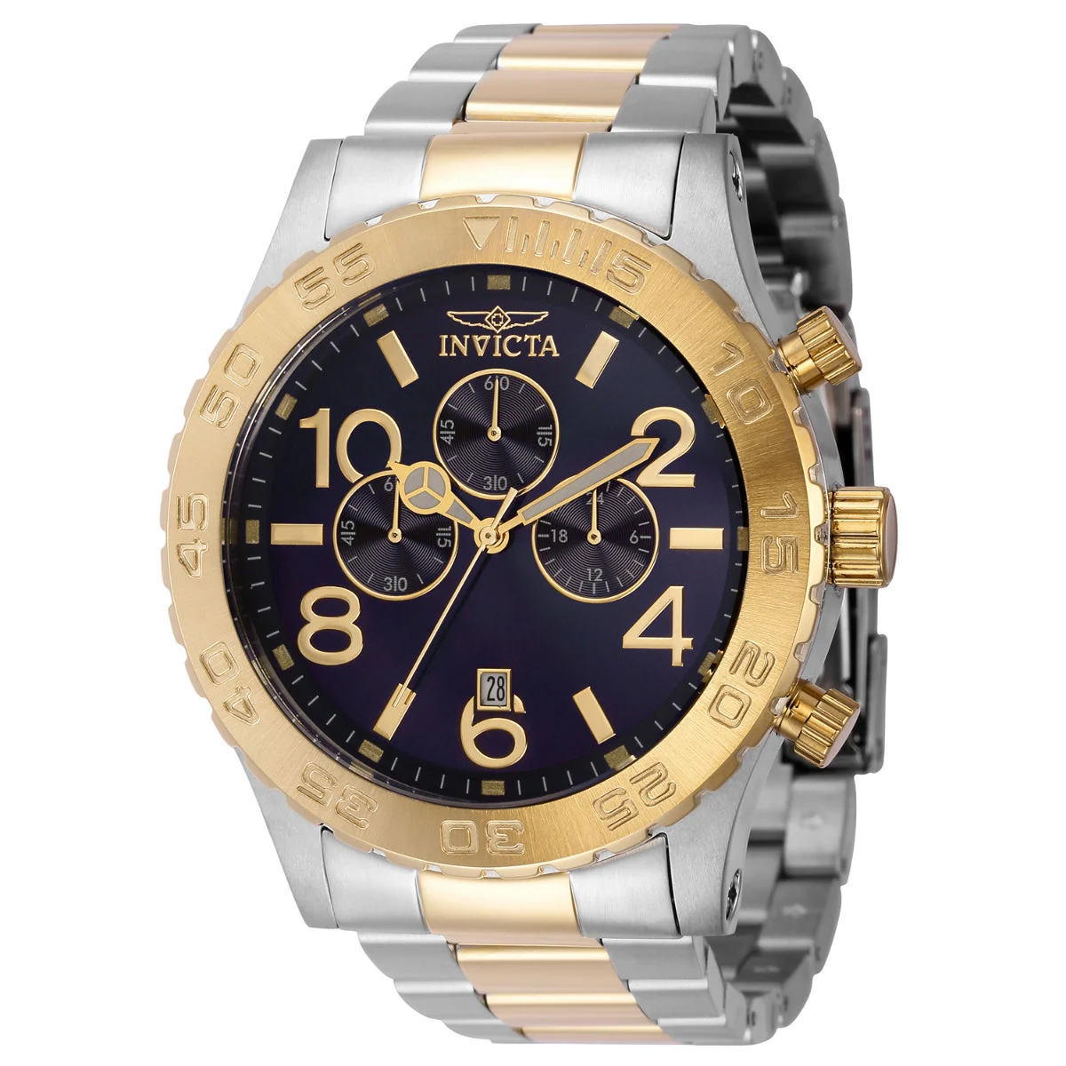Invicta Specialty Pulse Watch - 50mm. Gold, Steel (40603) 50 mm kol saati