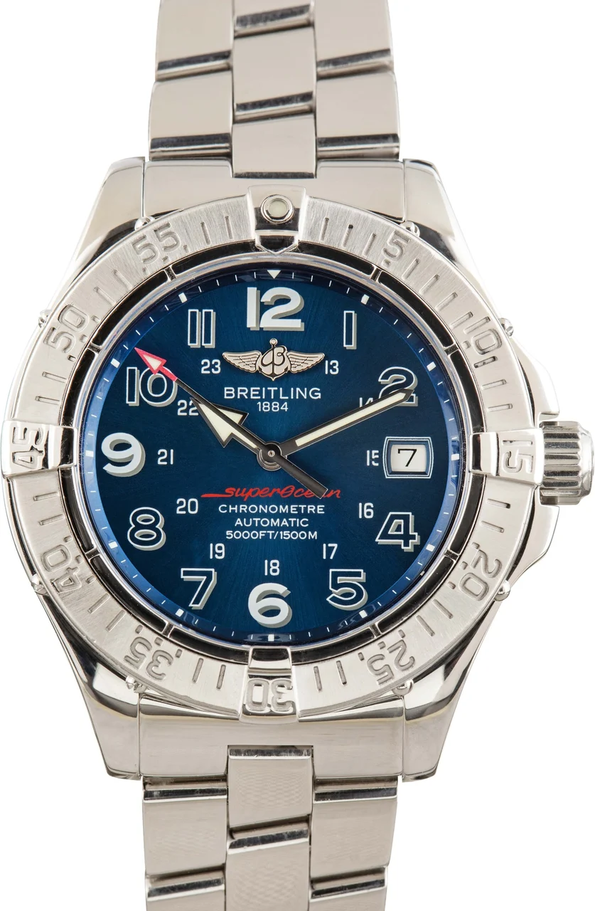 Breitling SuperOcean Blue Arabic Dial A1736006/C759 42 mm kol saati