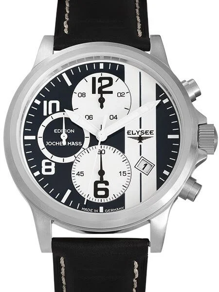Elysee Paddock Quartz Chronograph Watch with Stopwatch and 12-hour Totalizer #18008 kol sa