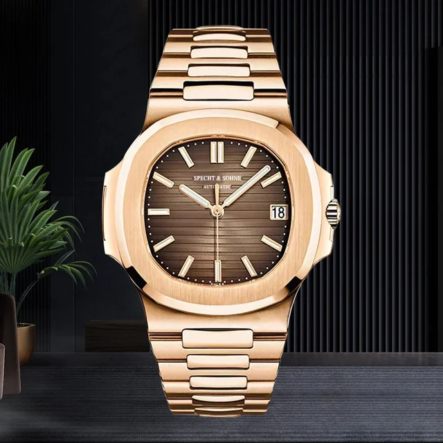 Tandorio Nautilus Watch Specht&Sohne SP0002 Miyota 8215 Movt Rose Gold Classic 5711 Watch