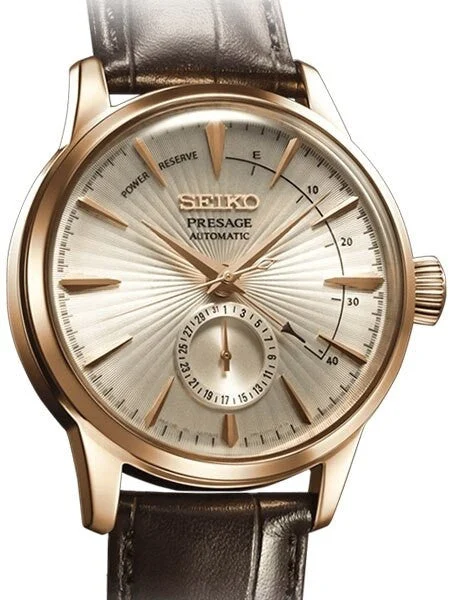 Seiko Presage "Cocktail Time" Automatic Dress Watch with Power Reserve Indicator #SSA346J1 kol saati