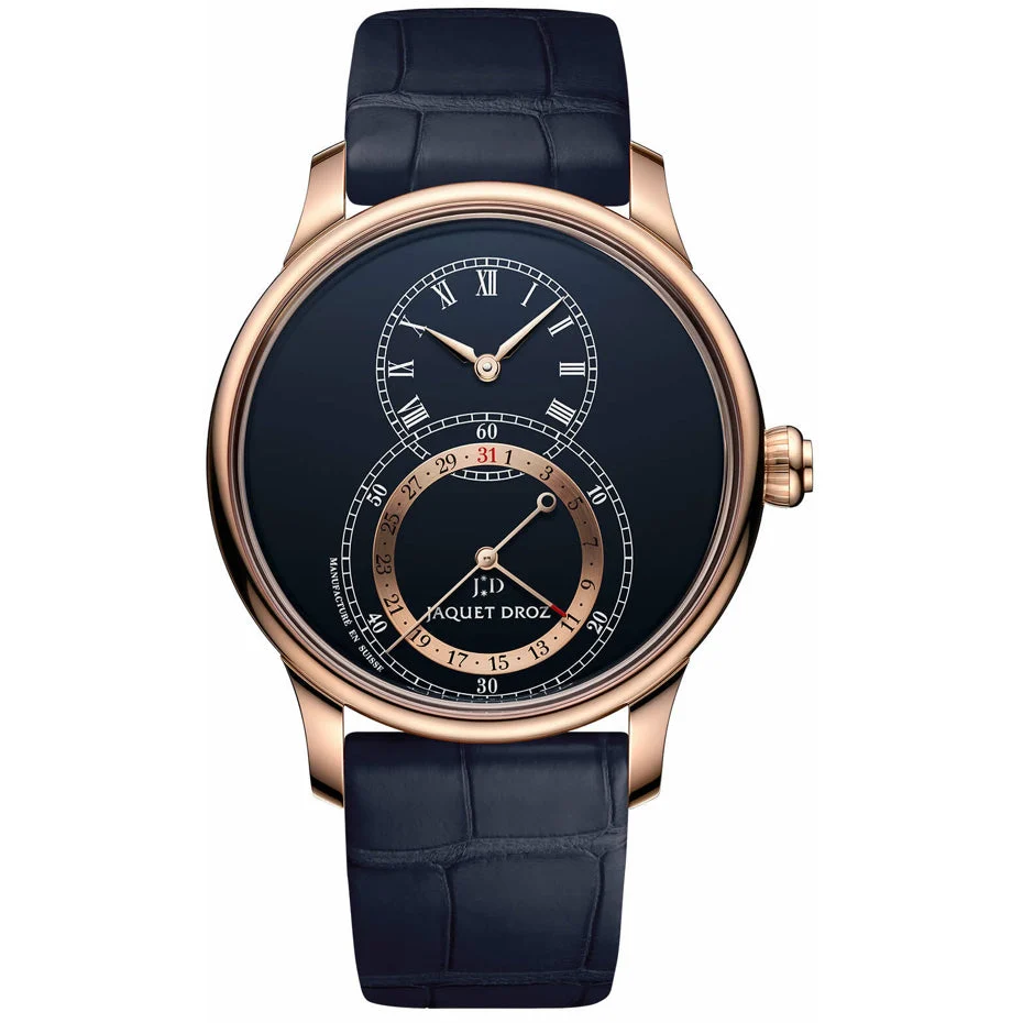 Jaquet Droz Grande Seconde Quantieme Dark Blue Enamel J007023201 41 mm kol saati