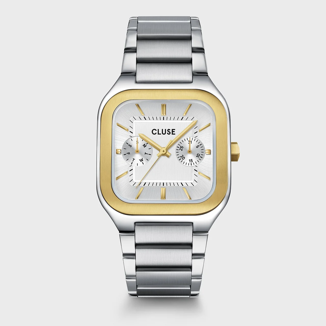 CLUSE Quadrus Multifunction Watch Steel, Silver, Two-Tone CW26201 35 mm kol saati