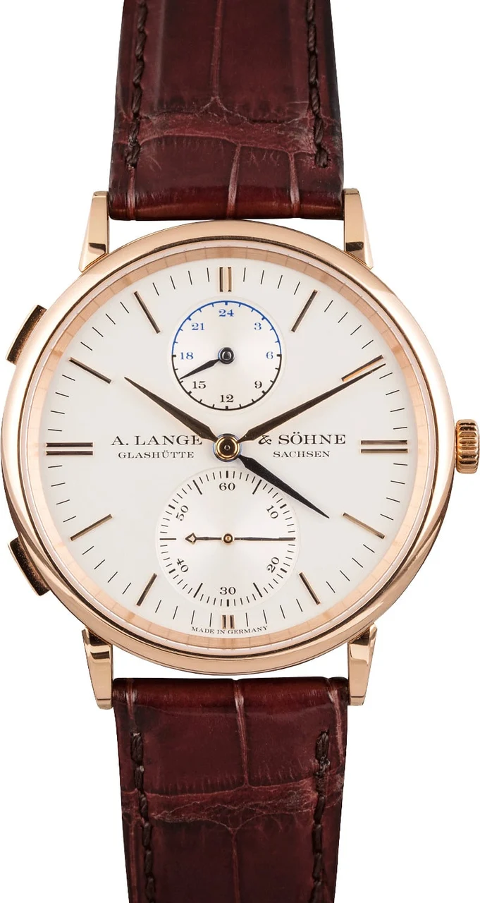 A. Lange & Sohne Lange & Sohne Saxonia Dual Time 386.032 kol saati