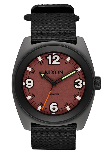 Nixon US Clutch 42 - Matte Gunmetal / Hot Sauce A1447-5351-00 kol saati