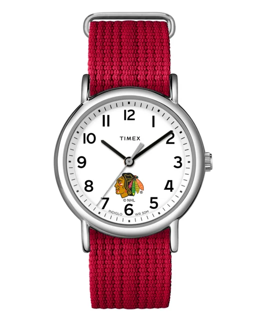Timex Weekender Red Chicago Blackhawks TWZHBLAM3 kol saati