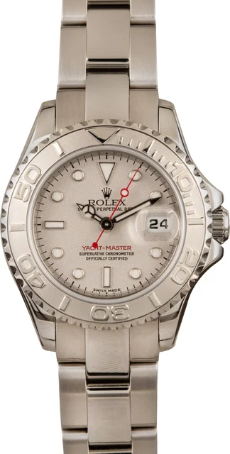 Rolex ROLEX, REF. 169622, YACHT-MASTER, PLATINUM BEZEL, STEEL kol saati