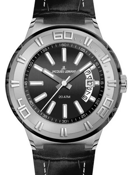 Jacques Lemans Miami 50mm Sport Watch with Panoramic Date #1-1770A 50 mm kol saati