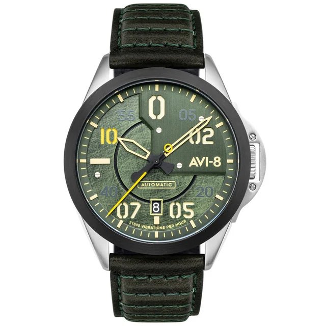 AVI-8 Mustang Hitchcock, Automatic Pilot Watch with AR Sapphire Crystal #AV-4086-03 kol sa