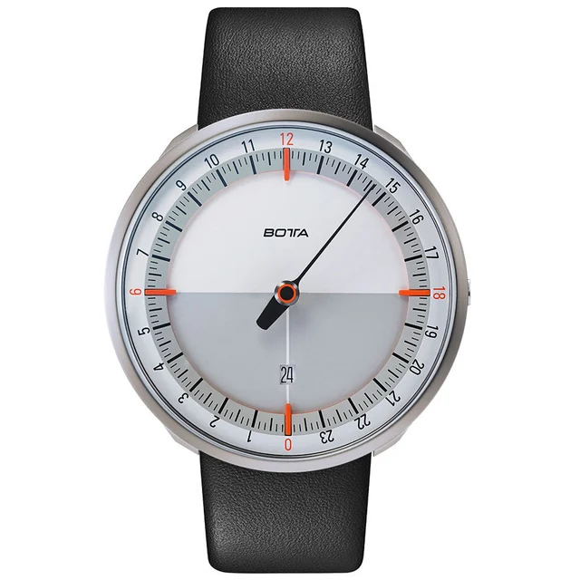 Botta UNO 24 one hand 24-hour Swiss quartz watch with 45mm titanium case #621310 kol saati