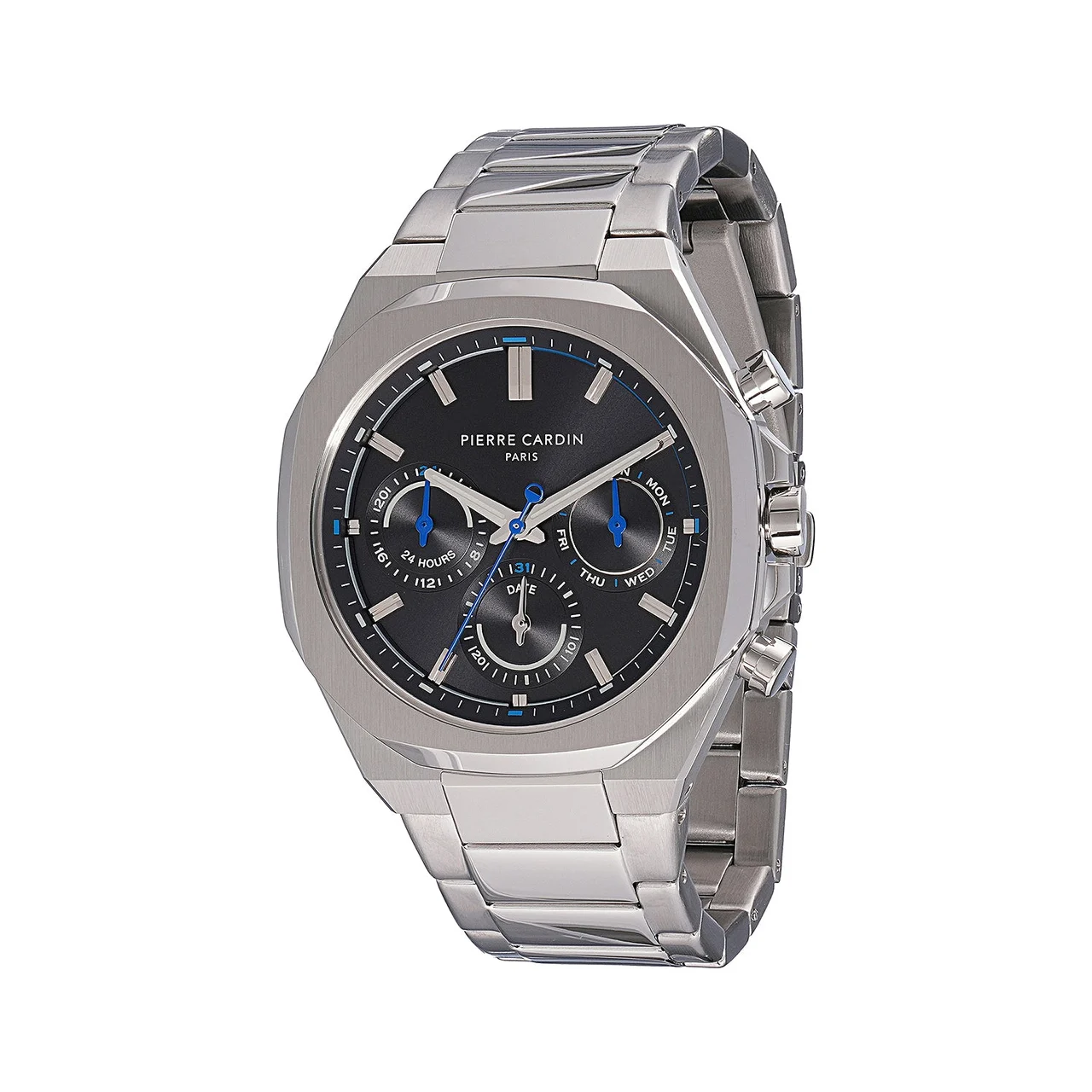 Elysee Maison 8 Vogue Men’s 42mm Stainless Steel Watch - Black Dial with Metal Strap CF.1001.MS 42 mm kol saati