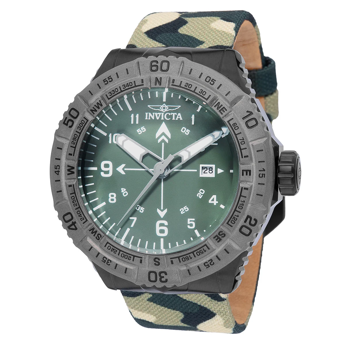 Invicta Coalition Forces Watch - 49mm, Camouflage, Green (49510-P1) 49 mm kol saati