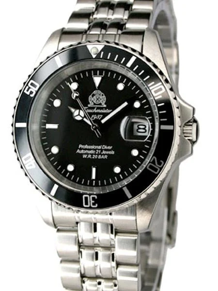Tauchmeister Classic Automatic Dive Watch with Screw-Down Crown T0250 kol saati