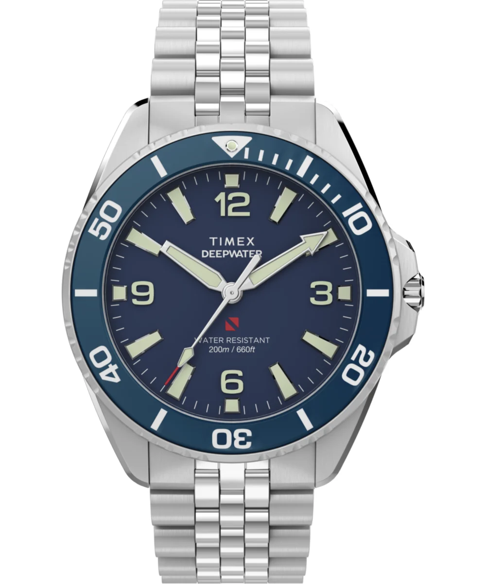 Timex Deepwater Arctic 40.5mm Stainless Steel Bracelet Watch TW2Y64600VQ 40.5 mm kol saati