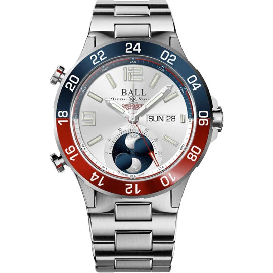 Ball Roadmaster Marine GMT Moon Phase Silver Dial 42mm DG3220A-S1CJ-SL kol saati