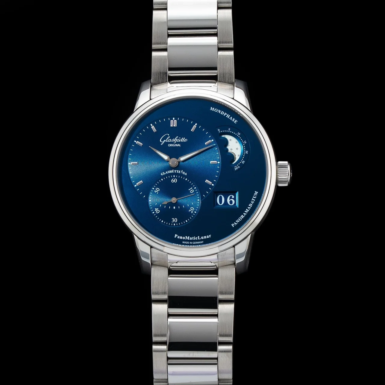 Glashutte Original Glashütte Original 1-90-02-46-32-30 PanomaticLunar 210009N32705 40 mm kol saati