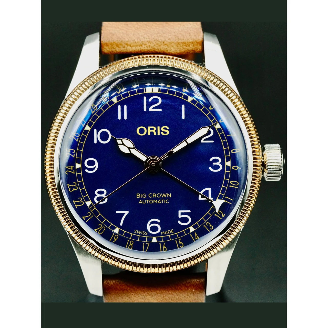 Oris Big Crown Pointer Date Blue Dial 210000040270 36 mm kol saati