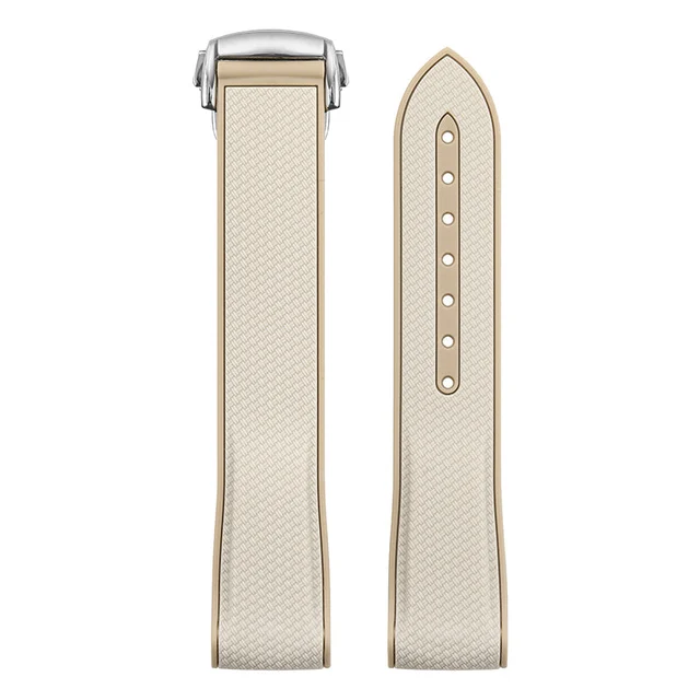 Wristfull Soft Rubber Watch Band Silicone Watch Strap FKM Strap 20mm 22mm 欧米茄表带-黑色-20mm ko