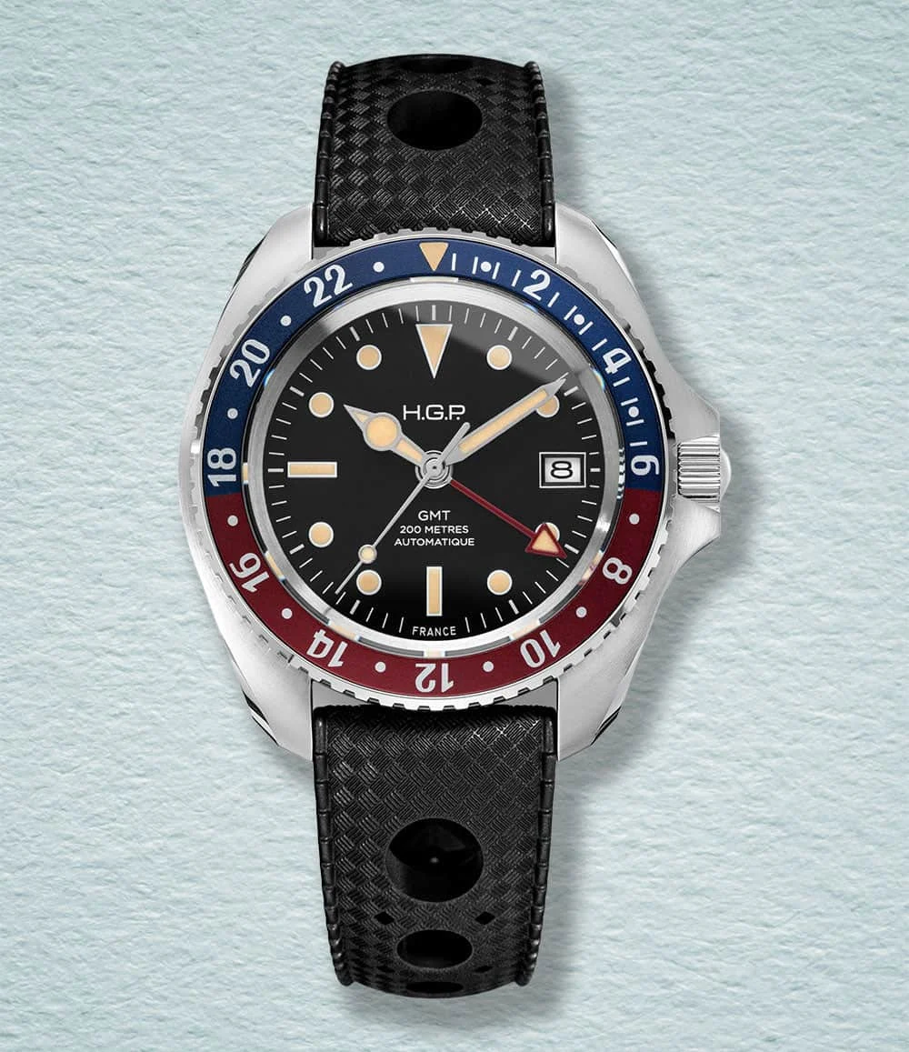 HGP Diver GMT 200M Automatic HGP-23-D2G-001-024-RB2-BLK 42 mm kol saati