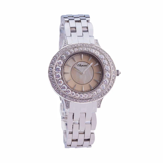 Chopard CHOPARD REF. 109385, DIAMOND BEZEL ,18K WHITE GOLD,NEW OLD STOCK kol saati