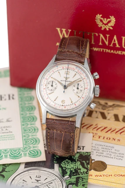 Wittnauer WITTNAUER, REF. 235T, CHRONOGRAPH, STEEL, ORIGINAL BOX AND WARRANTY kol saati