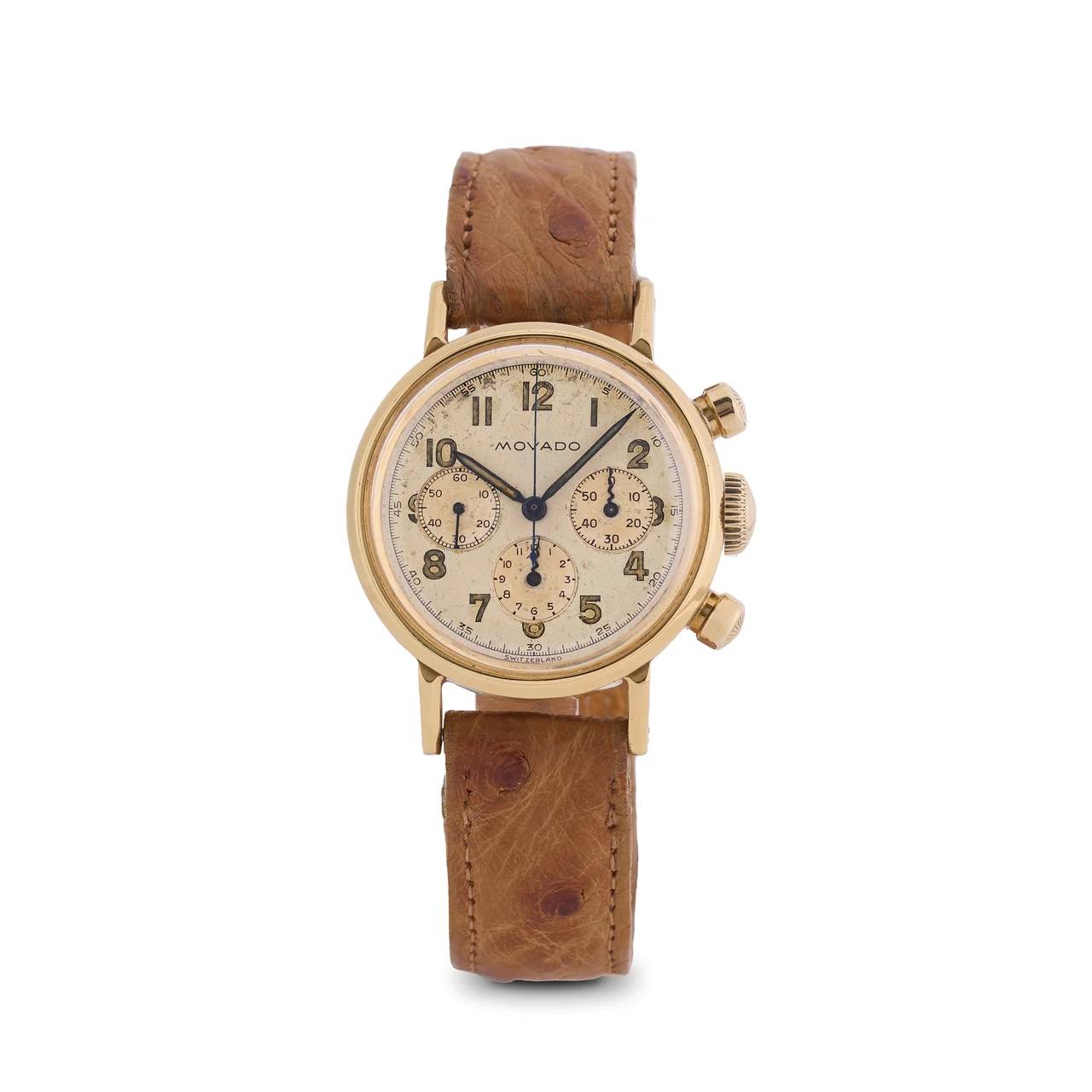 Movado MOVADO, REF. 9018, M 90, CHRONOGRAPH, BORGEL CASE, YELLOW GOLD kol saati
