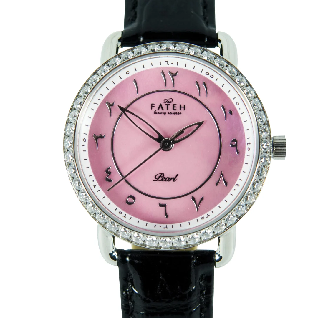 Fatehwatches Pearl Silver Light Pink 38 mm kol saati