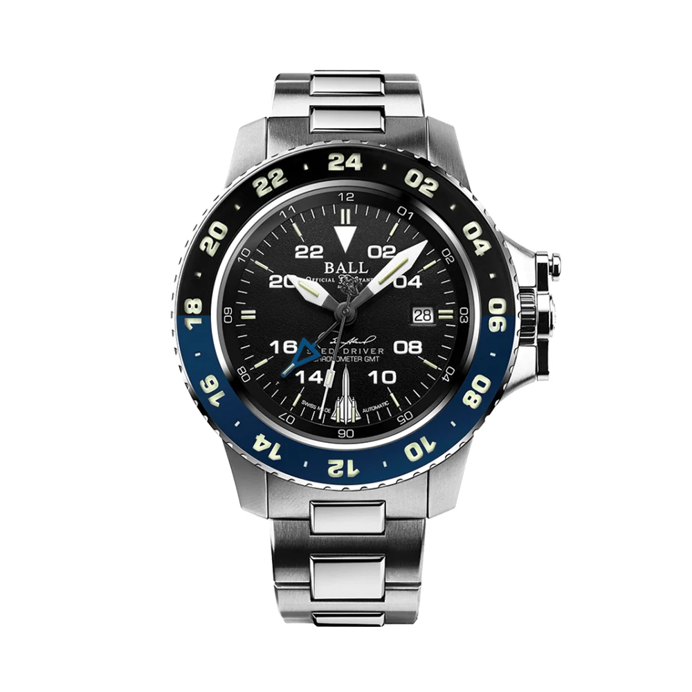 BALL Watch Engineer Hydrocarbon AeroGMT Sled Driver Limited Edition 42mm - Black on Bracelet DG2018C-S17C-BK 42 mm kol saati