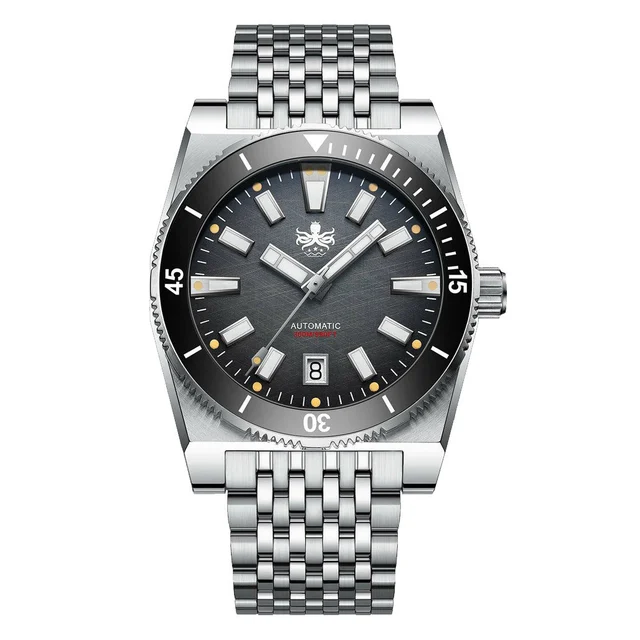 Phoibos Narwhal 300M Automatic Diver with Grey Dial #PY037C kol saati