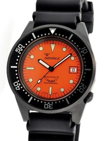Squale meter Professional Swiss Automatic Dive watch with Sapphire Crystal #1521-026-PVD-O 42 mm kol saati