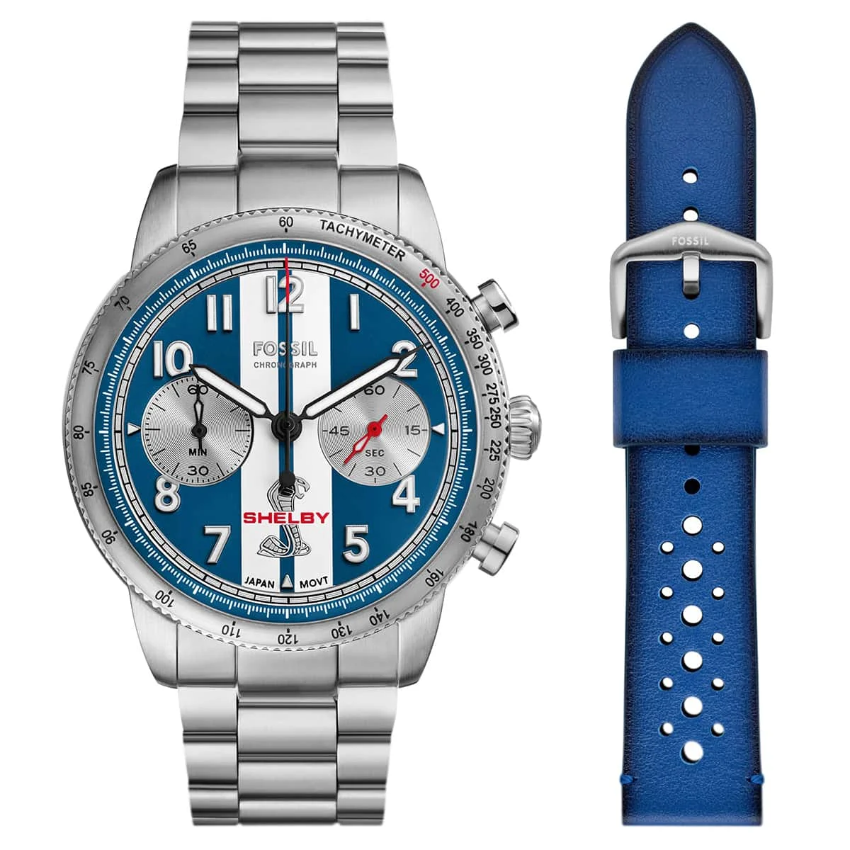 Fossil Shelby x Grand Tourer LimitedEdition ve Yedek Kordon FLE1209SET 44 mm kol saati