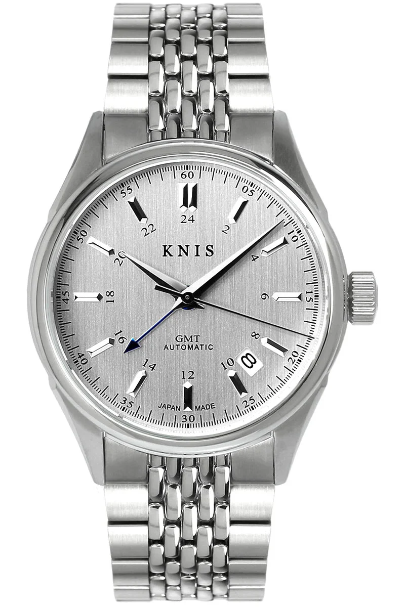 KNIS Classic GMT KN008-SVRC-SIL 38 mm kol saati