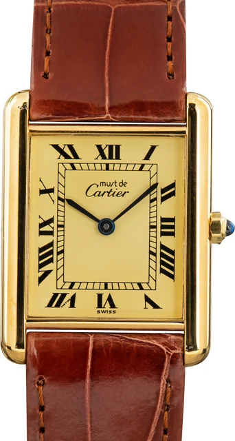 Cartier Yellow Gold Tank Louis Vermeil 83717753 kol saati