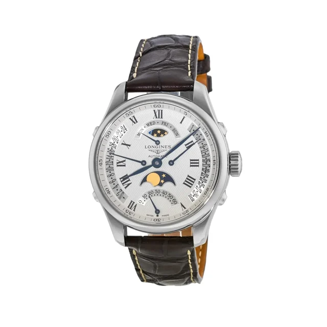 Longines Master Collection Chrono Moonphase 41mm - White on Leather Strap L27384713 kol sa