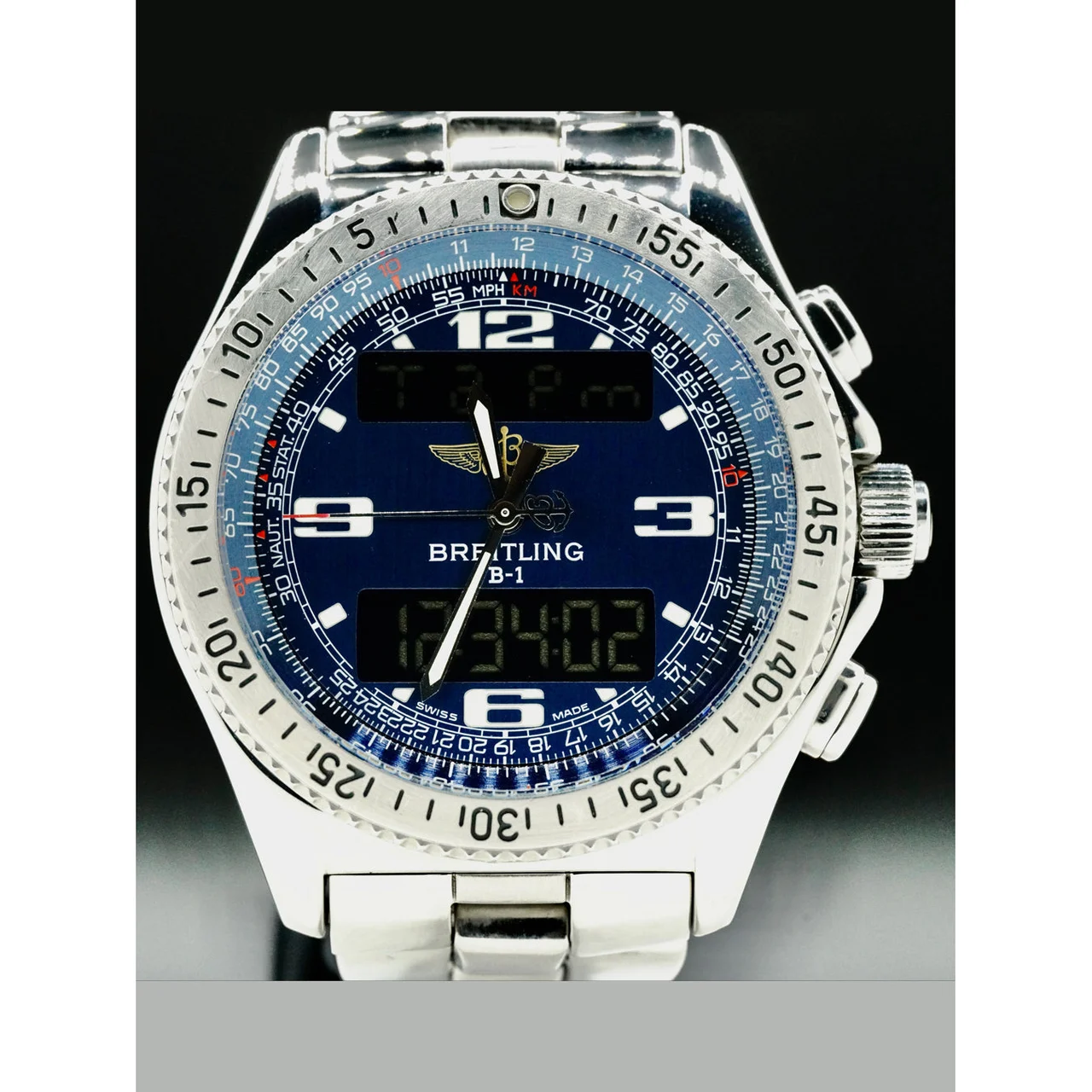 Breitling Blue Dial 210000046255 44 mm kol saati