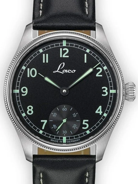 Laco Bremerhaven Manual Winding Navy Watch with AR Sapphire Crystal #862105 kol saati